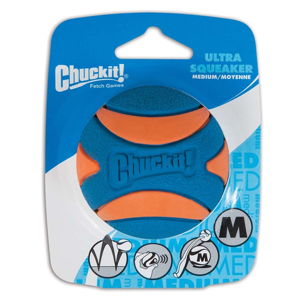 Chuckit! Ultra Squeaker Ball Dog Toy – Durable, Interactive Fetch Toy for Dogs