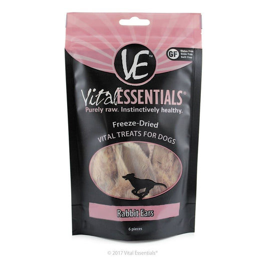 Vital Essentials Fd Vital Rabbit ear Treat 6Pc