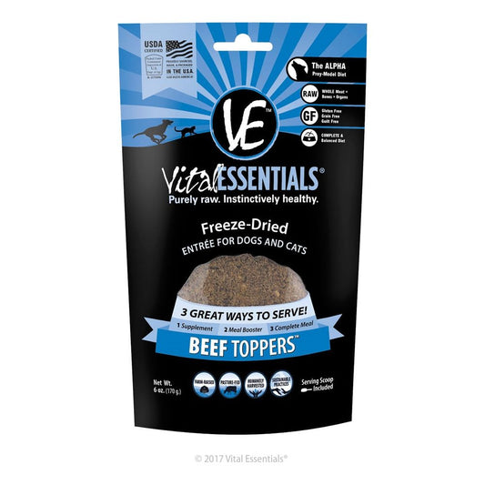 Vital Essentials Freeze-Dried Beef Toppers 6 oz.