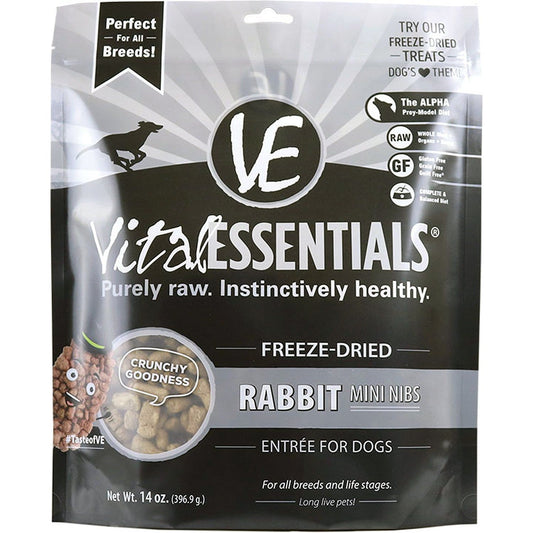 Vital Essentials Freeze-Dried Mini Nibs Rabbit for Dogs