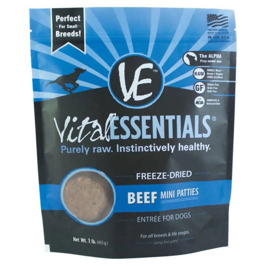 Vital Essentials Dog Freeze-Dried - Beef Mini Patty