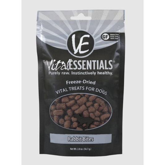 Vital Essentials Dog Freeze-Dried Rabbit Bites Treat 2oz.