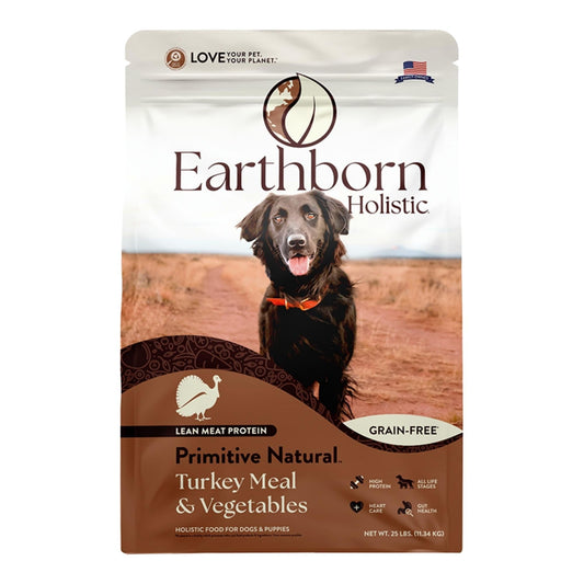 Earthborn Holistic Primitive Natural Grain-Free Dry Dog Food Turkey Meal & Vegetables
