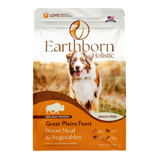 Earthborn Holistic Great Plains Feast Grain-Free Dry Dog Food Bison Meal & Vegetables