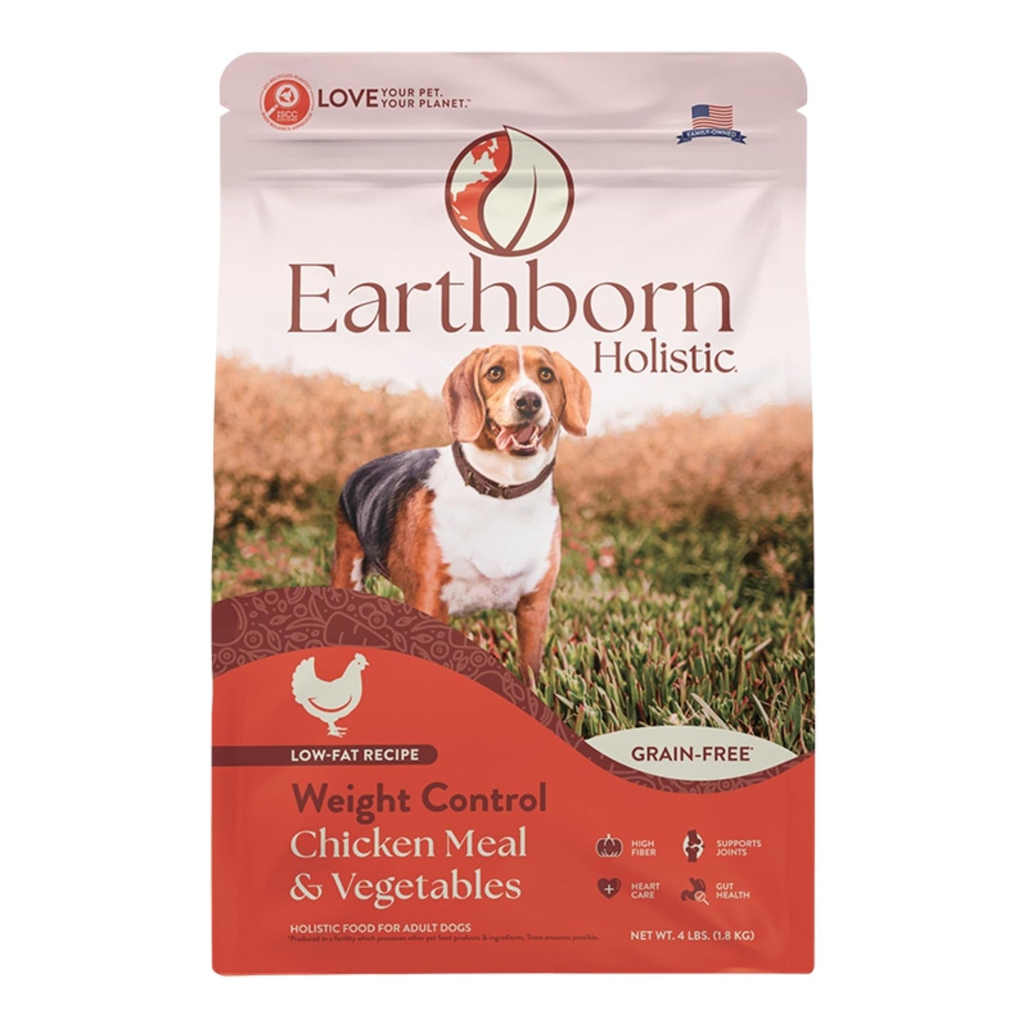 Earthborn Holistic Weight Control Grain-Free Dry Dog Food Chicken Meal & Vegetables