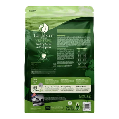 Earthborn Holistic Venture Limited Ingredient Diet Grain-Free Dry Dog Food Turkey Meal & Pumpkin