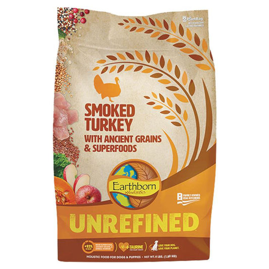 Earthborn Holistic Unrefined Dry Dog Food Smoked Turkey 1ea/4 lb