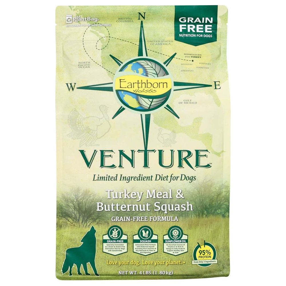 Earthborn Holistic Venture L.I.D. Grain Free Dry Dog Food Turkey & Butternut Squash