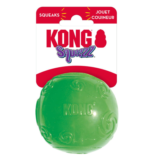 KONG Squeezz Ball Dog Toy Assorted Colors Durable Interactive Play Toy for Dogs