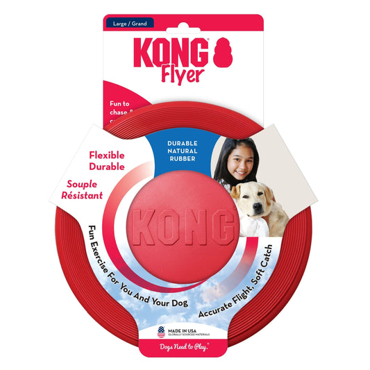 KONG Flyer Dog Toy – Durable Flying Disc for Dogs and Puppies