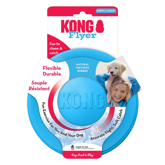 KONG Flyer Dog Toy – Durable Flying Disc for Dogs and Puppies