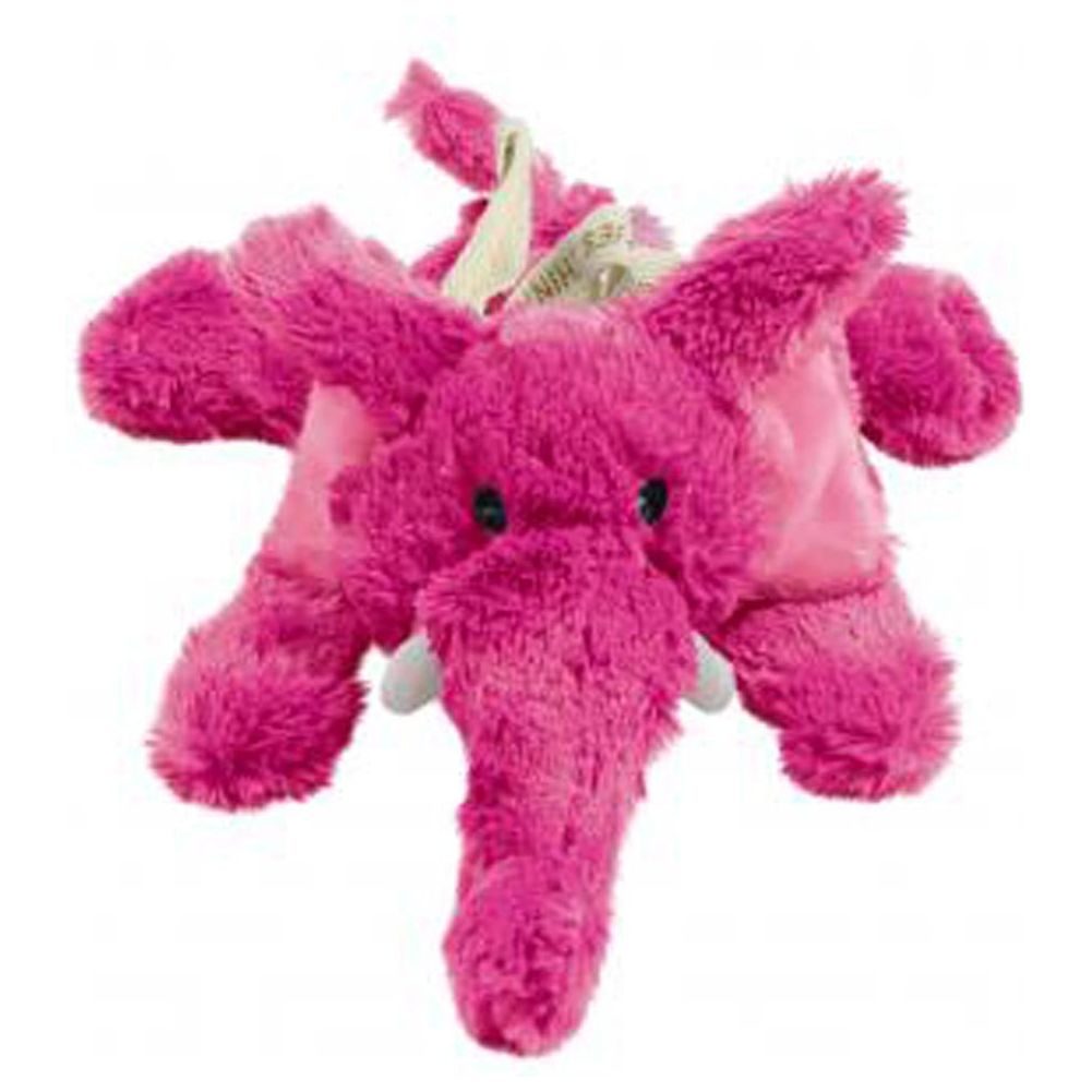 KONG Cozie Plush Dog Toy Floppy Rabbit and Elmer Elephant Soft Squeaky Toys