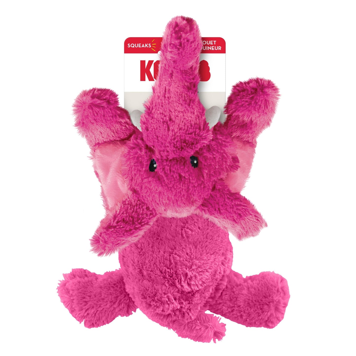 KONG Cozie Plush Dog Toy Floppy Rabbit and Elmer Elephant Soft Squeaky Toys