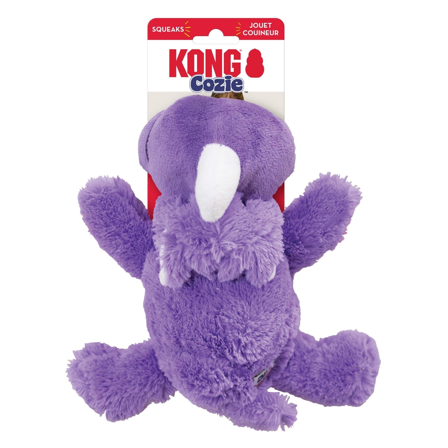 KONG Cozie Rosie Rhino Plush Dog Toy Soft and Durable for Dogs