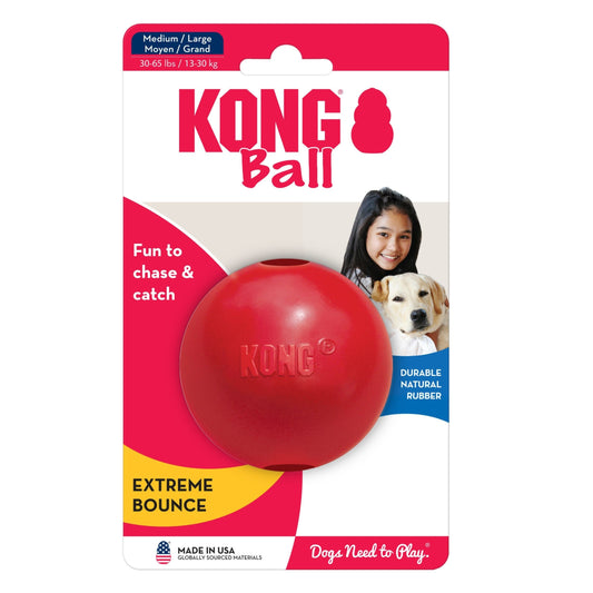 KONG Ball Dog Toy Durable Chew Toy for Dogs Available in Multiple Sizes
