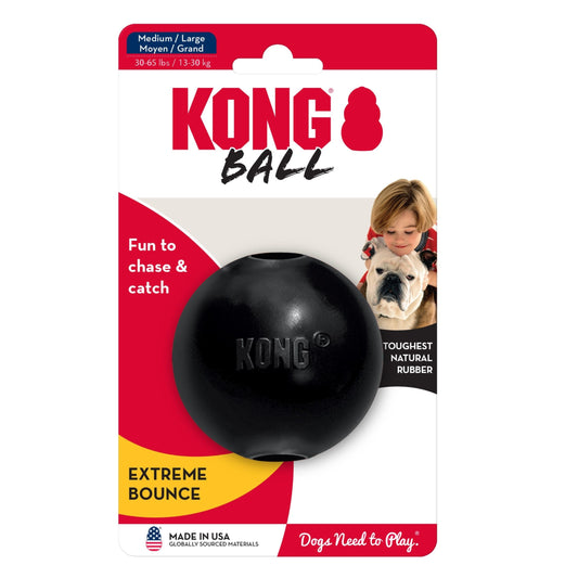 KONG Extreme Ball Dog Toy Durable Chew Toy with Hole for Long-Lasting Play