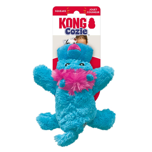 KONG Cozie King Lion Plush Dog Toy Soft Durable Squeaky Pet Chew Toy