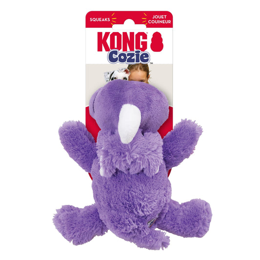 KONG Cozie Rosie Rhino Plush Dog Toy Soft and Durable for Dogs