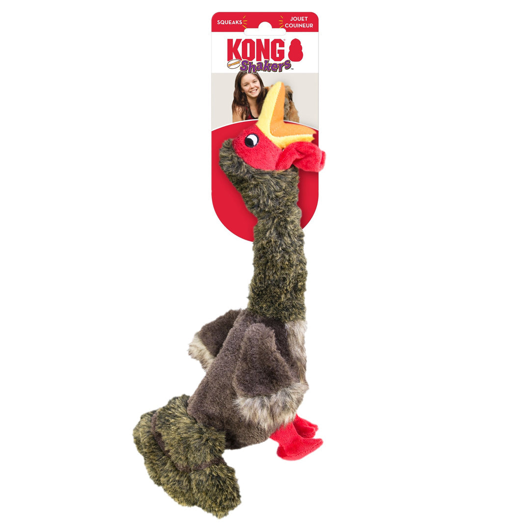 KONG Shakers Honkers Turkey Dog Toy Multi-Color 1ea