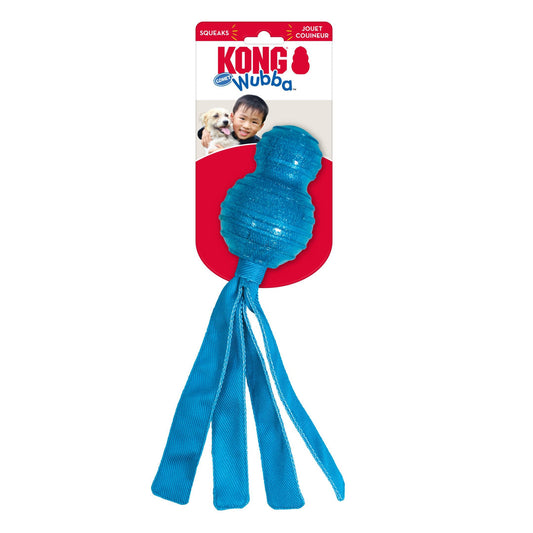 KONG Wubba Dog Toy Comet Durable Plush and Rope Interactive Chew Toy for Dogs