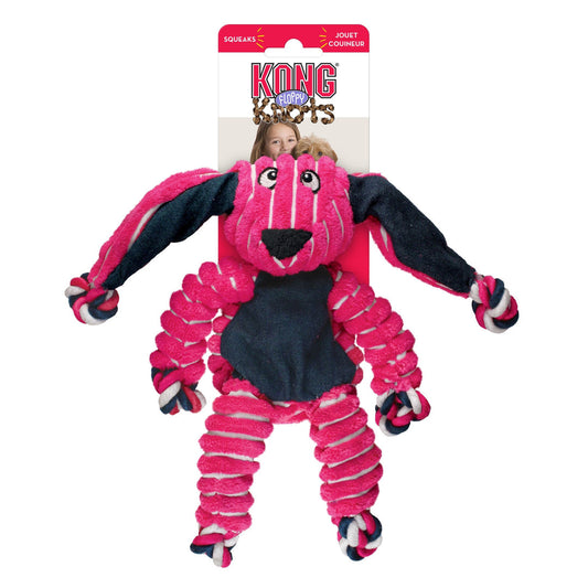 KONG Floppy Knots Bunny Dog Toy Durable Plush Chew Toy for Dogs