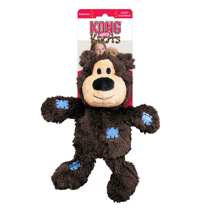 KONG Wild Knots Bear Dog Toy Assorted, Durable Plush Toy for Dogs, Single Piece