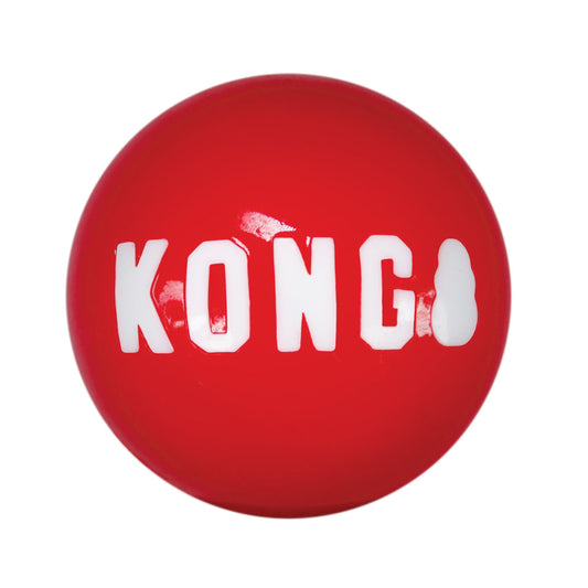 KONG Signature Ball Dog Toy Durable Chew Ball for Dogs Available in Multiple Sizes