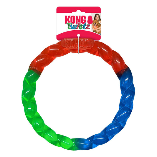 KONG Twistz Ring Dog Toy Multi-Color Durable Chew and Fetch Toy for Dogs