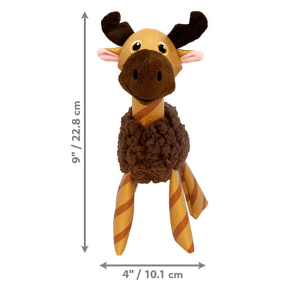 KONG Shakers Floofs Plush Dog Toy Moose, Soft Squeaky Chew Toy for Dogs