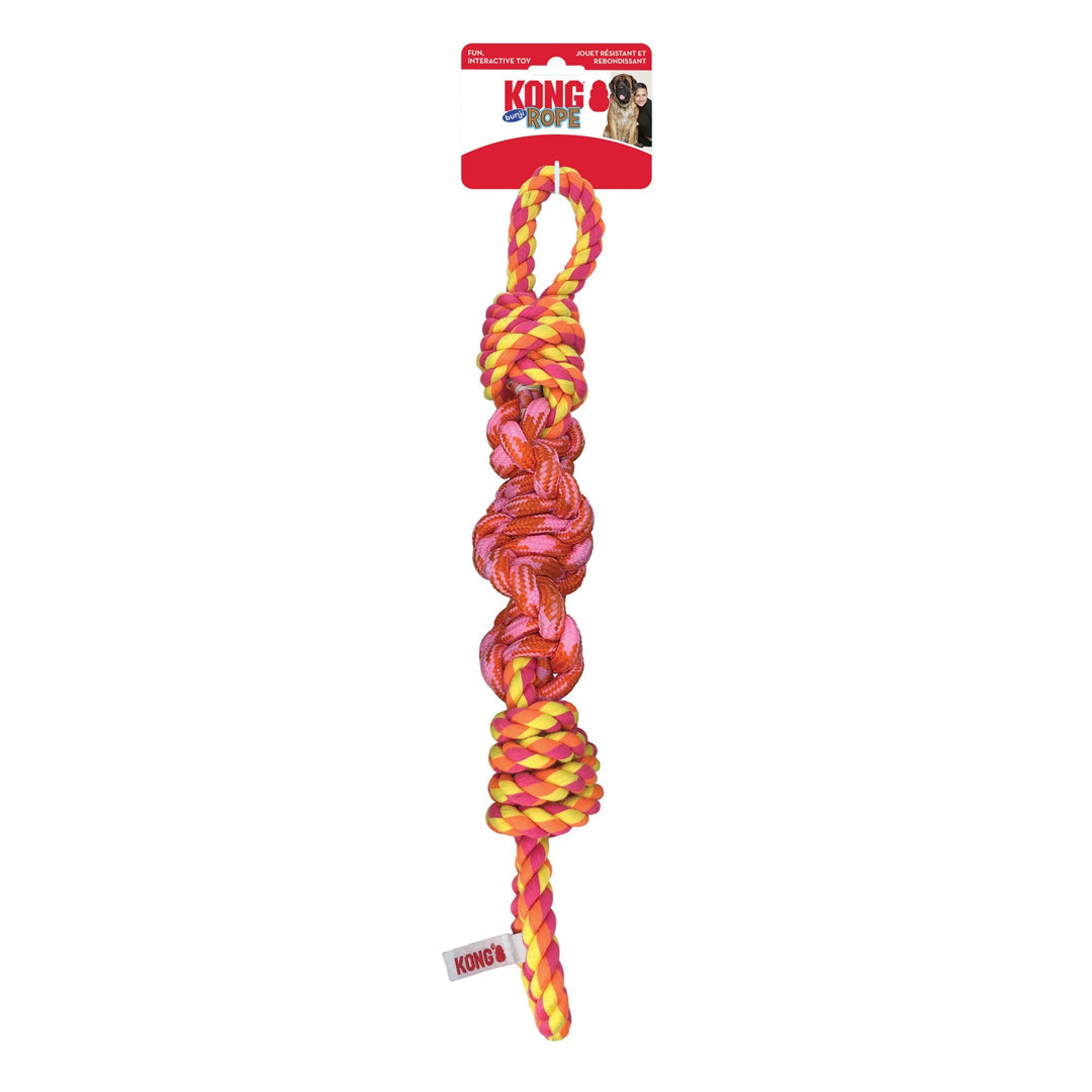 KONG Rope Bunji Dog Toy Assorted 1ea Durable Chew Toy for Active Dogs