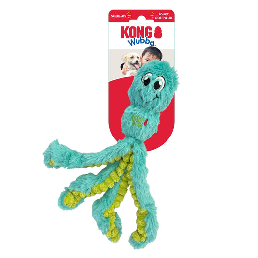 KONG Wubba Octopus Dog Toy Assorted 1ea Durable Interactive Chew Toy for Dogs