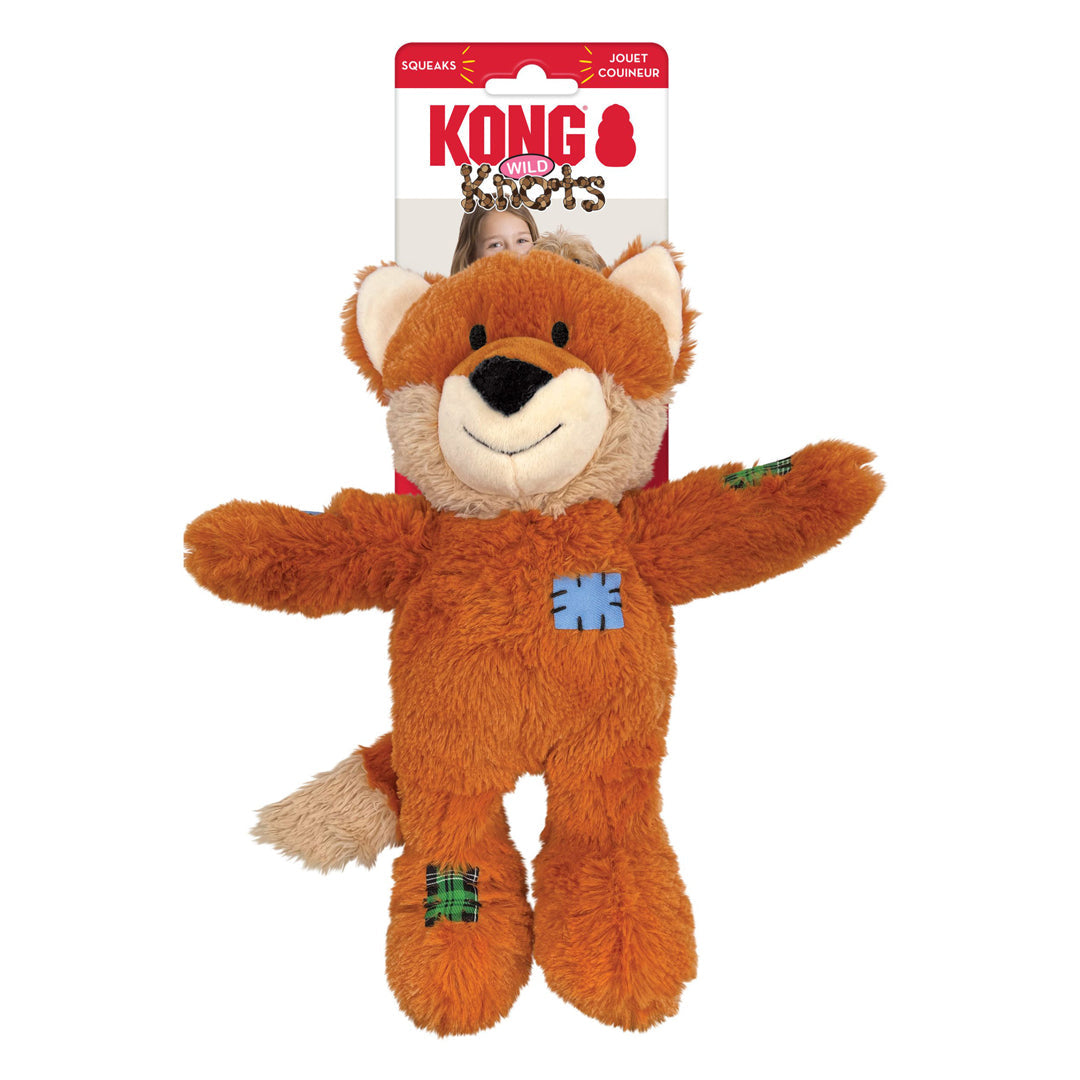 KONG Wild Knots Dog Toy Fox – Durable Chew Toy for Dogs with Knotted Design