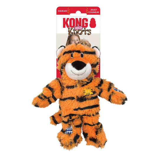 KONG Wild Knots Dog Toy Tiger Durable Chew Toy for Dogs