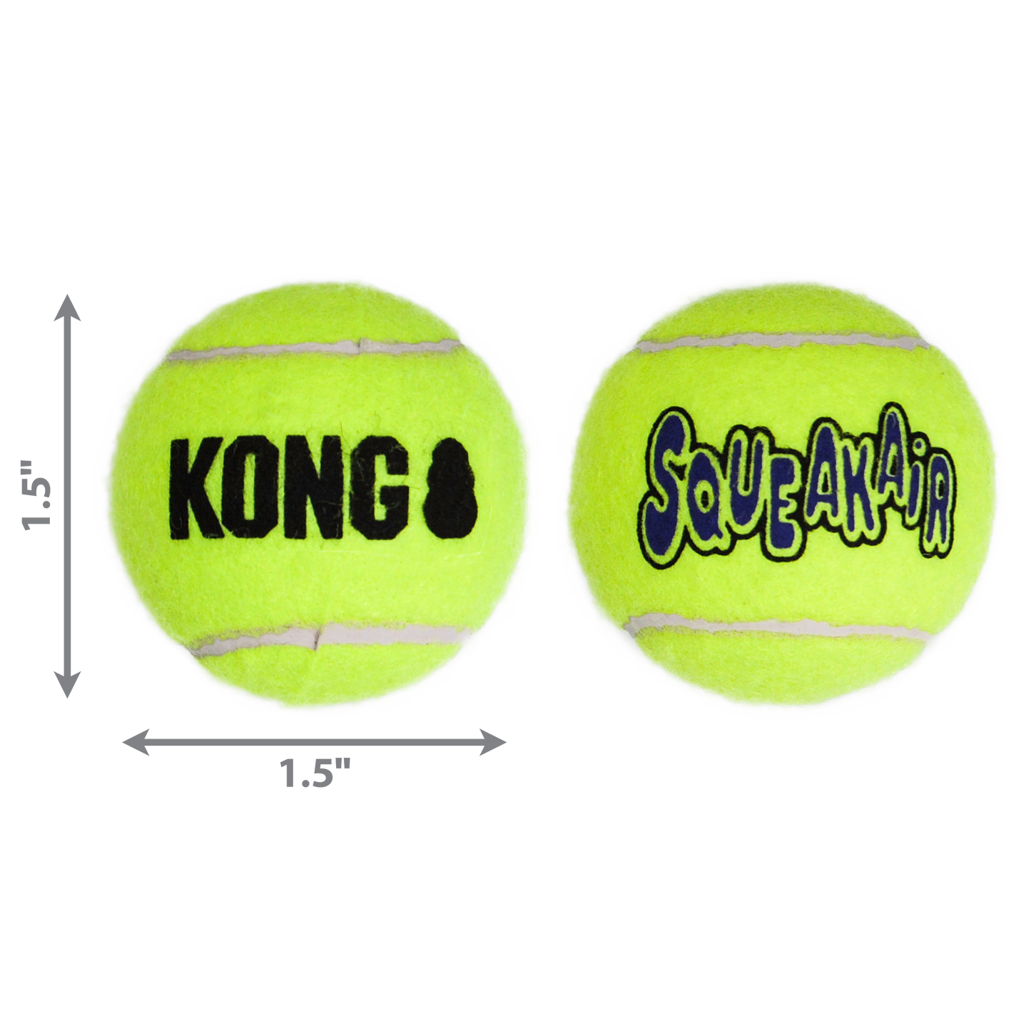 KONG Air Dog Squeaker Tennis Ball Dog Toy 1ea/Pack, Durable Fetch and Chew Toy