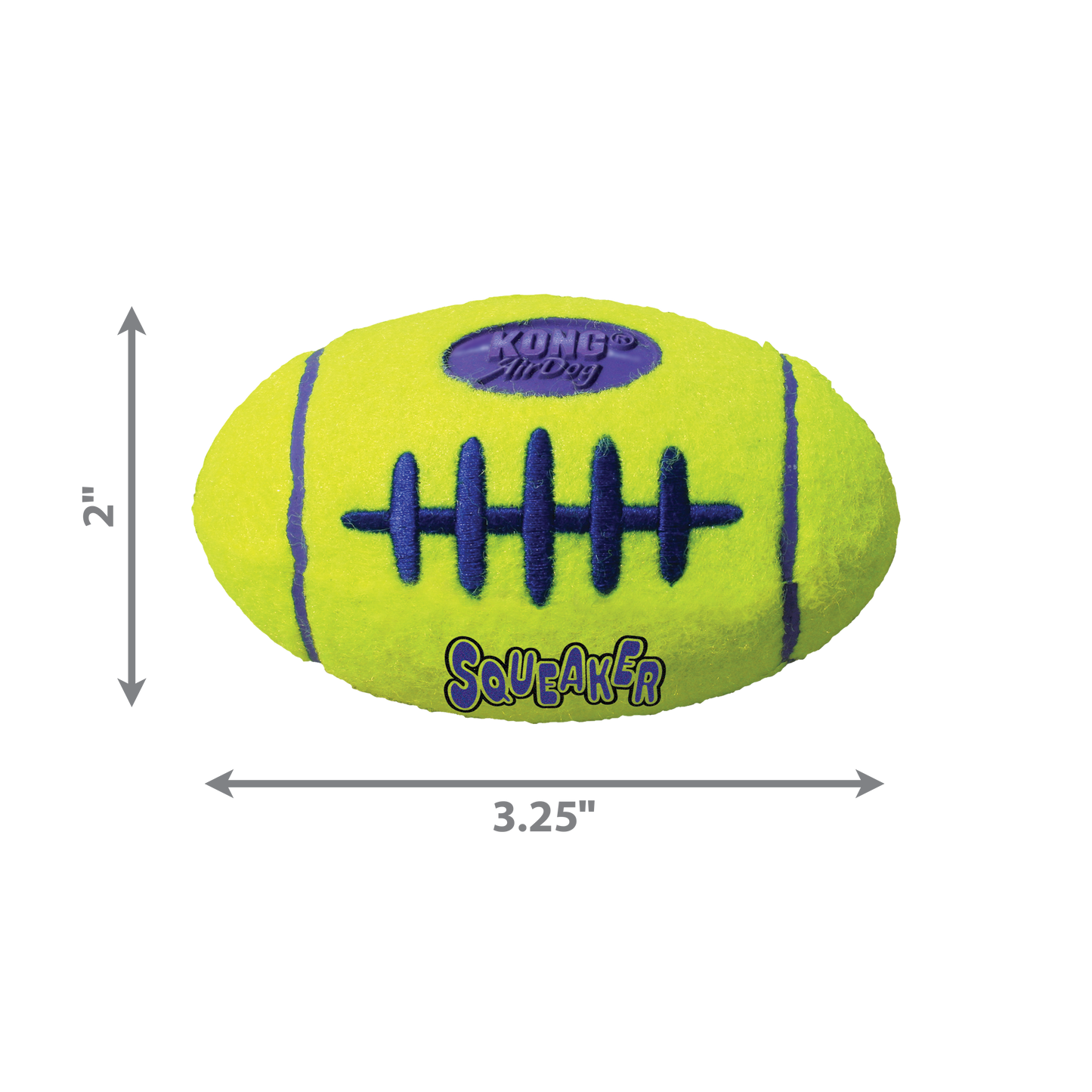 KONG Air Dog Squeaker Football Dog Toy Durable Interactive Chew Toy for Dogs