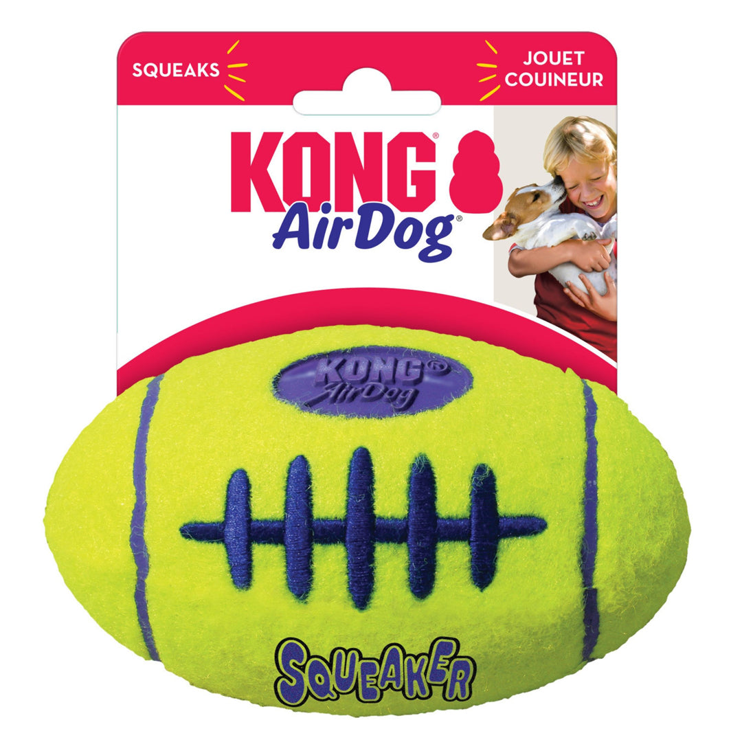 KONG Air Dog Squeaker Football Dog Toy Durable Interactive Chew Toy for Dogs