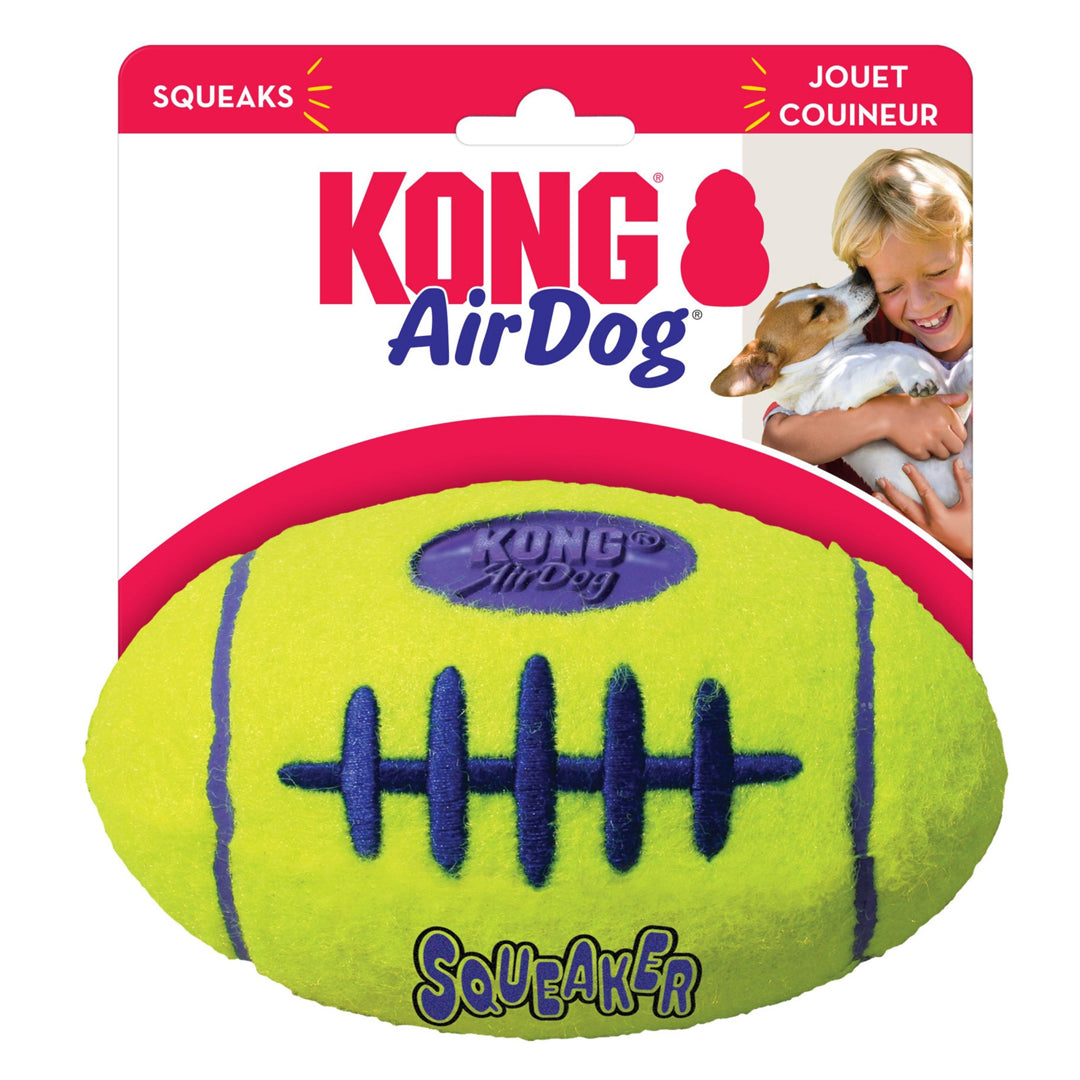 KONG Air Dog Squeaker Football Dog Toy Durable Interactive Chew Toy for Dogs