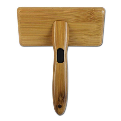 Bamboo Groom Slicker Brush for Pets – Durable and Gentle Grooming Tool with Bamboo Handle