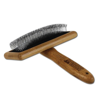 Bamboo Groom Slicker Brush for Pets – Durable and Gentle Grooming Tool with Bamboo Handle