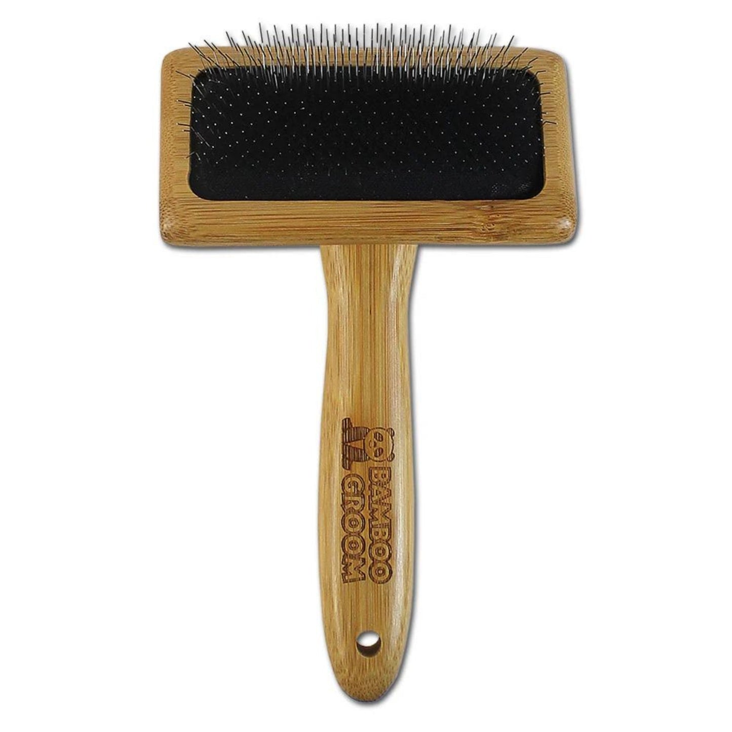 Bamboo Groom Slicker Brush for Pets – Durable and Gentle Grooming Tool with Bamboo Handle