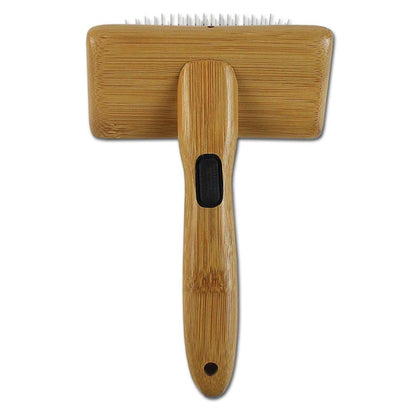 Bamboo Groom Slicker Brush for Pets – Durable and Gentle Grooming Tool with Bamboo Handle