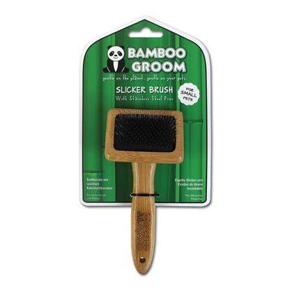 Bamboo Groom Slicker Brush for Pets – Durable and Gentle Grooming Tool with Bamboo Handle