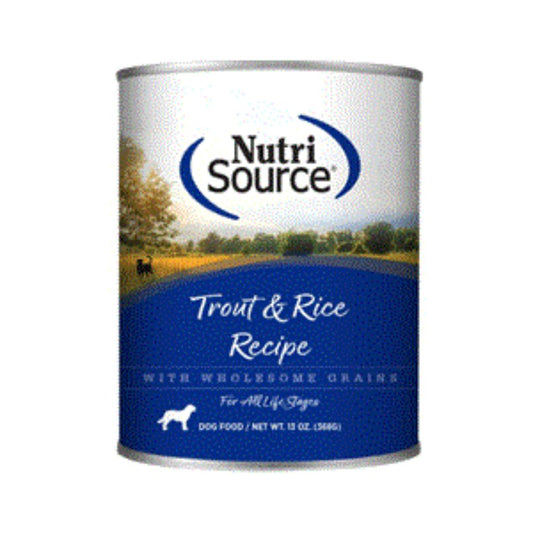 NutriSource Canned Dog Food Trout & Rice 13oz
