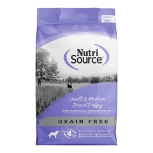 NutriSource Small & Medium Breed Puppy Grain Free Dry Dog Food Turkey