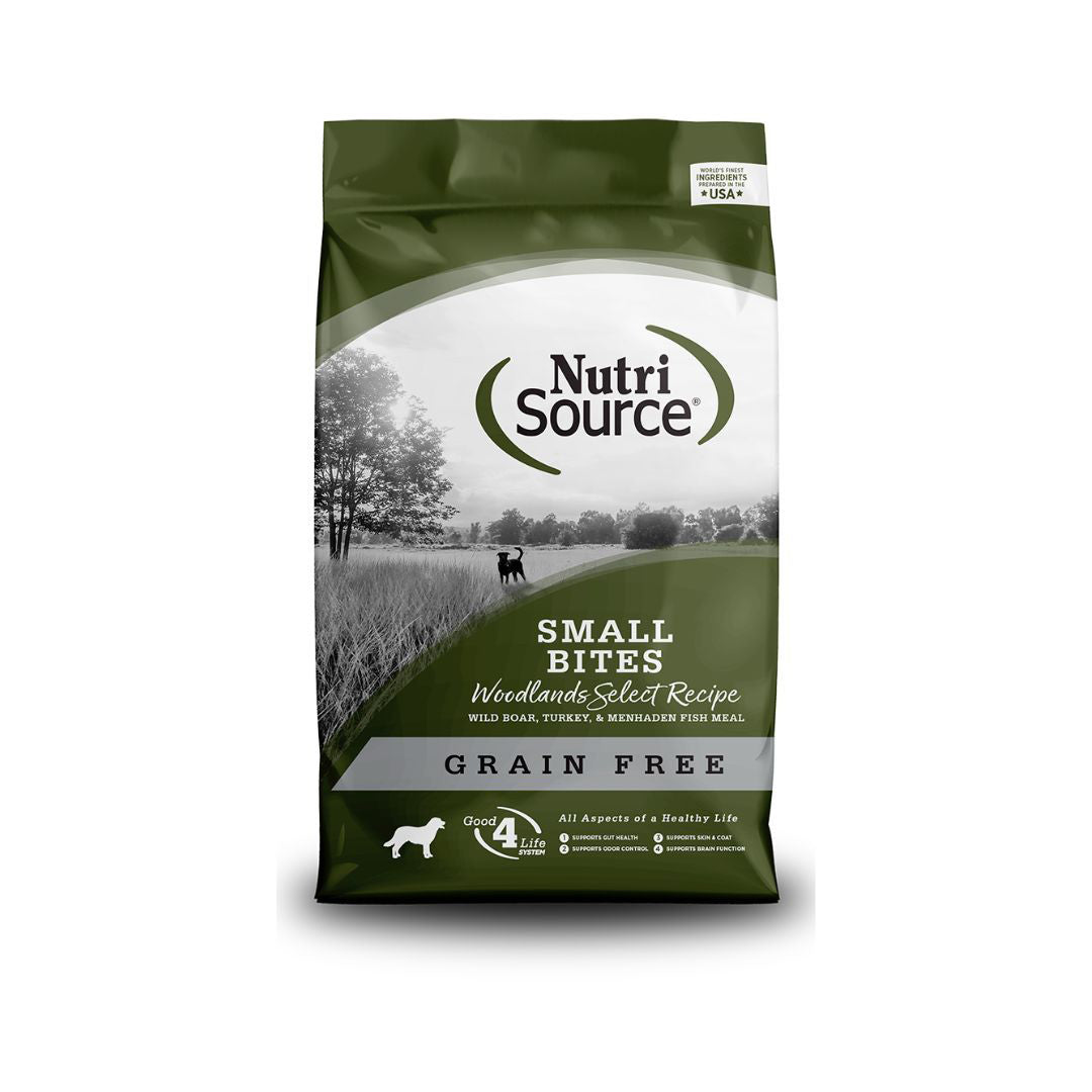 NutriSource Select Recipe Small Bites Grain Free Dry Dog Food Woodlands Select