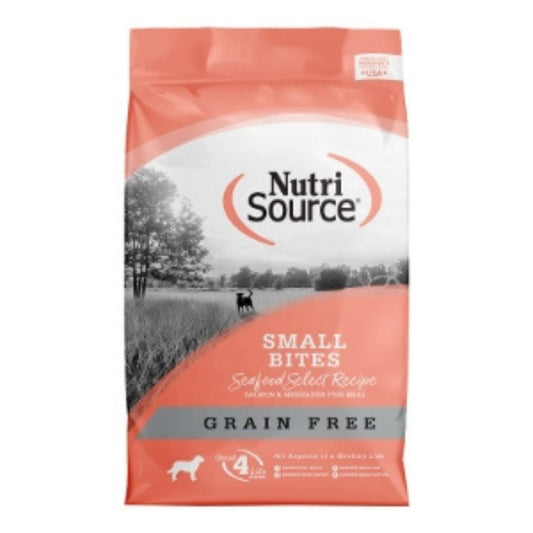NutriSource Select Recipe Small Bites Grain Free Dry Dog Food Seafood Select