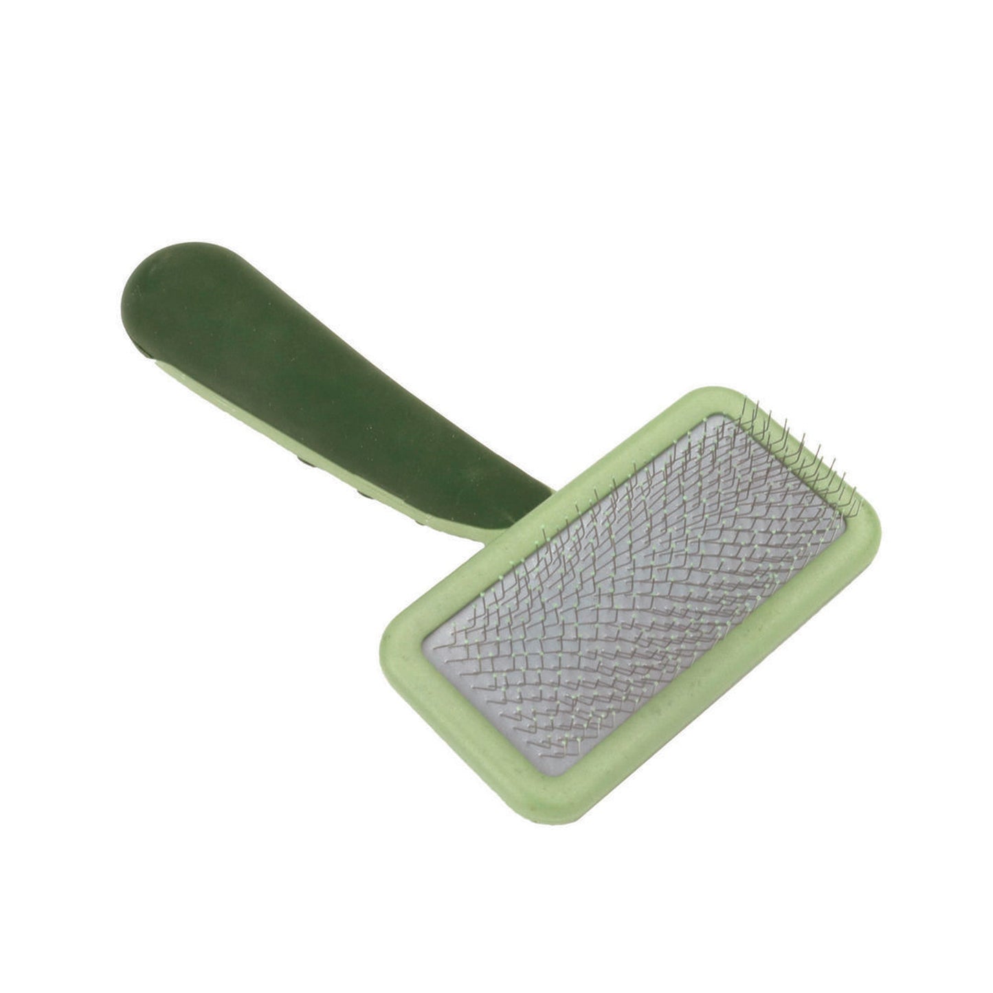 Safari Dog Soft Slicker Brush Light Green/Dark Green for Gentle Grooming