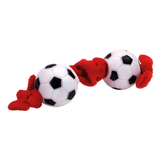 Lil Pals Plush and Vinyl Soccer ball Tug Toy Brown 1ea/8 in