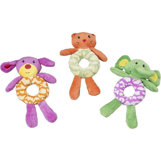 Spot Lil Spots Plush Dog Toy Ring Assorted 1ea/7.5 in