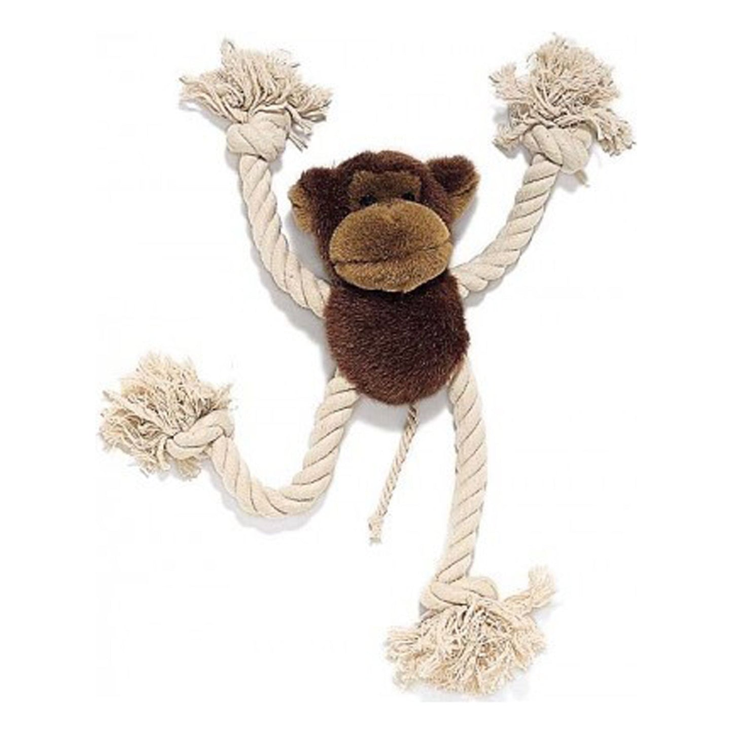 Spot Plush & Rope Moppet Monkey Dog Toy Multi-Color 1ea/12.5 in